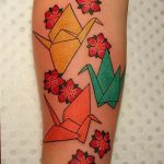 Фото рисунка тату оригами 12.10.2018 №060 - origami tattoo - tattoo-photo.ru