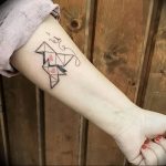 Фото рисунка тату оригами 12.10.2018 №065 - origami tattoo - tattoo-photo.ru