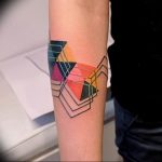 Фото рисунка тату оригами 12.10.2018 №070 - origami tattoo - tattoo-photo.ru