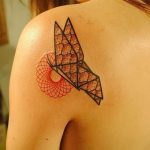 Фото рисунка тату оригами 12.10.2018 №073 - origami tattoo - tattoo-photo.ru