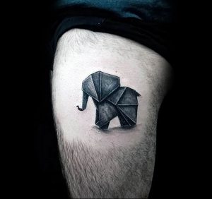 Фото рисунка тату оригами 12.10.2018 №078 - origami tattoo - tattoo-photo.ru