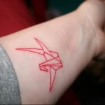 Фото рисунка тату оригами 12.10.2018 №080 - origami tattoo - tattoo-photo.ru