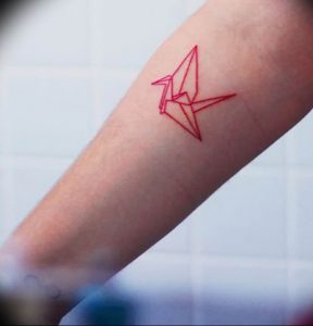 Фото рисунка тату оригами 12.10.2018 №089 - origami tattoo - tattoo-photo.ru