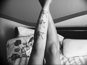 Фото рисунка тату оригами 12.10.2018 №090 - origami tattoo - tattoo-photo.ru