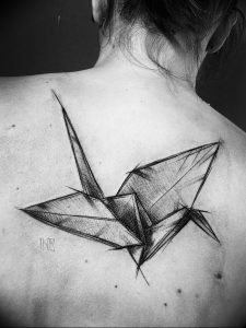 Фото рисунка тату оригами 12.10.2018 №103 - origami tattoo - tattoo-photo.ru