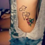 Фото рисунка тату оригами 12.10.2018 №106 - origami tattoo - tattoo-photo.ru