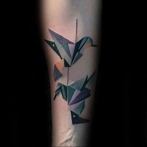 Фото рисунка тату оригами 12.10.2018 №122 - origami tattoo - tattoo-photo.ru