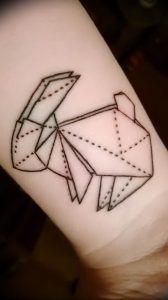 Фото рисунка тату оригами 12.10.2018 №127 - origami tattoo - tattoo-photo.ru