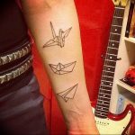 Фото рисунка тату оригами 12.10.2018 №142 - origami tattoo - tattoo-photo.ru