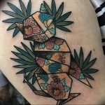 Фото рисунка тату оригами 12.10.2018 №149 - origami tattoo - tattoo-photo.ru