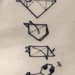 Фото рисунка тату оригами 12.10.2018 №150 - origami tattoo - tattoo-photo.ru