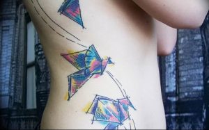 Фото рисунка тату оригами 12.10.2018 №154 - origami tattoo - tattoo-photo.ru
