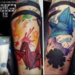 Фото рисунка тату оригами 12.10.2018 №160 - origami tattoo - tattoo-photo.ru