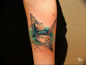 Фото рисунка тату оригами 12.10.2018 №164 - origami tattoo - tattoo-photo.ru