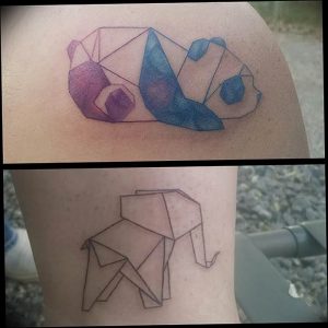 Фото рисунка тату оригами 12.10.2018 №166 - origami tattoo - tattoo-photo.ru