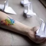 Фото рисунка тату оригами 12.10.2018 №186 - origami tattoo - tattoo-photo.ru