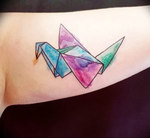 Фото рисунка тату оригами 12.10.2018 №204 - origami tattoo - tattoo-photo.ru