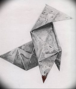 Фото рисунка тату оригами 12.10.2018 №214 - origami tattoo - tattoo-photo.ru