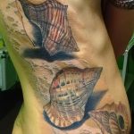 Фото рисунка тату ракушка 12.10.2018 №051 - tattoo shell - tattoo-photo.ru