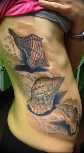 Фото рисунка тату ракушка 12.10.2018 №051 - tattoo shell - tattoo-photo.ru