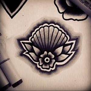 Фото рисунка тату ракушка 12.10.2018 №056 - tattoo shell - tattoo-photo.ru