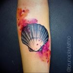 Фото рисунка тату ракушка 12.10.2018 №079 - tattoo shell - tattoo-photo.ru