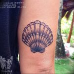 Фото рисунка тату ракушка 12.10.2018 №099 - tattoo shell - tattoo-photo.ru