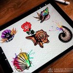 Фото рисунка тату ракушка 12.10.2018 №105 - tattoo shell - tattoo-photo.ru