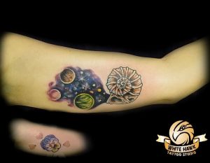 Фото рисунка тату ракушка 12.10.2018 №117 - tattoo shell - tattoo-photo.ru