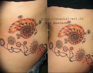 Фото рисунка тату ракушка 12.10.2018 №127 - tattoo shell - tattoo-photo.ru