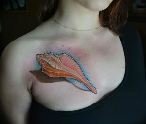 Фото рисунка тату ракушка 12.10.2018 №142 - tattoo shell - tattoo-photo.ru