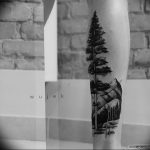 Фото рисунка тату сосна 11.10.2018 №067 - pine tattoo - tattoo-photo.ru