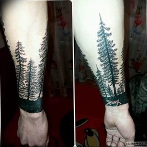 Фото рисунка тату сосна 11.10.2018 №074 - pine tattoo - tattoo-photo.ru