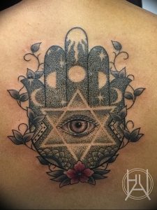 Фото рисунка тату шестиконечная звезда 12.10.2018 №023 - tattoo six poin - tattoo-photo.ru