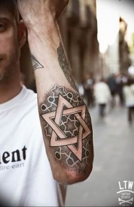 Фото рисунка тату шестиконечная звезда 12.10.2018 №026 - tattoo six poin - tattoo-photo.ru