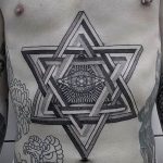 Фото рисунка тату шестиконечная звезда 12.10.2018 №052 - tattoo six poin - tattoo-photo.ru