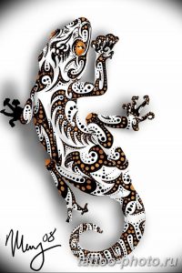 Фото рисунка татуировка саламандра 30.10.2018 №076 - salamander tattoo - tattoo-photo.ru