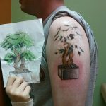 Фото тату Бонсай 26.10.2018 №111 - tattoo bonsai - tattoo-photo.ru