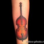 Фото тату Виолончель 26.10.2018 №002 - photo tattoo cello - tattoo-photo.ru