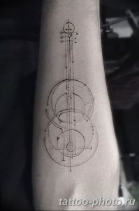 Фото тату Виолончель 26.10.2018 №008 - photo tattoo cello - tattoo-photo.ru