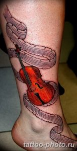 Фото тату Виолончель 26.10.2018 №012 - photo tattoo cello - tattoo-photo.ru