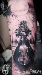Фото тату Виолончель 26.10.2018 №020 - photo tattoo cello - tattoo-photo.ru