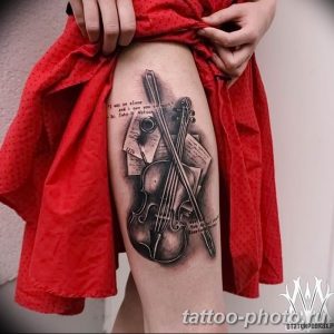 Фото тату Виолончель 26.10.2018 №031 - photo tattoo cello - tattoo-photo.ru