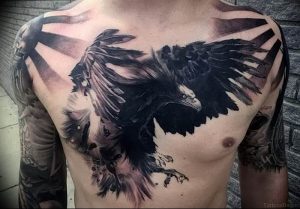 Фото тату беркут 10.10.2018 №013 - tattoo eagle - tattoo-photo.ru