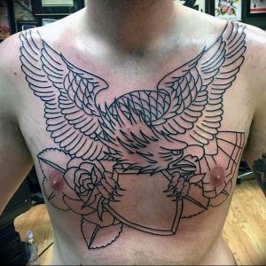 Фото тату беркут 10.10.2018 №015 - tattoo eagle - tattoo-photo.ru