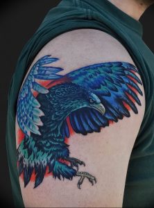 Фото тату беркут 10.10.2018 №016 - tattoo eagle - tattoo-photo.ru