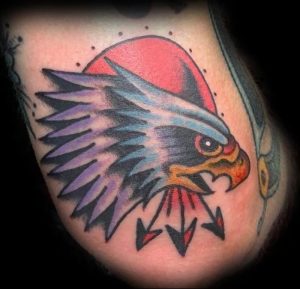 Фото тату беркут 10.10.2018 №041 - tattoo eagle - tattoo-photo.ru