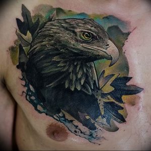 Фото тату беркут 10.10.2018 №043 - tattoo eagle - tattoo-photo.ru