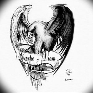 Фото тату беркут 10.10.2018 №049 - tattoo eagle - tattoo-photo.ru