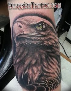 Фото тату беркут 10.10.2018 №055 - tattoo eagle - tattoo-photo.ru